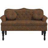  Klupa s jastucima smeđa 120,5x65x75 cm umjetna koža | shoptok.hr