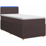  Boxspring krevet s madracem Tamno smeđa 90 x 200 cm Tkanina | shoptok.hr