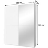 P & B omara z drsnimi vrati, prozorno, barve hrasta | Shoptok.si