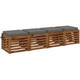  Jastučići za sjedenje SOEST 4 kom. 100% poliester Siva | shoptok.hr