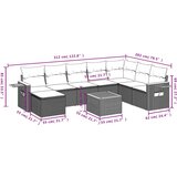 vidaXL 9-dijelni set vrtnih sofa s jastucima bež od poliratana | shoptok.hr