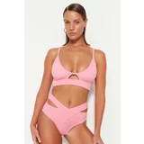 Trendyol bikini top - pink - plain