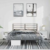  Metalni okvir za krevet s uzglavljem crni 150x200 cm | Eponuda.ba