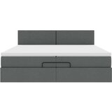 vidaXL Otomanski krevet s madracem tamnosivi 200x200 cm od tkanine | shoptok.hr