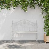 Vrtna klupa Antič White 104 x 52,5 x 89 cm Čelik | Eponuda.com