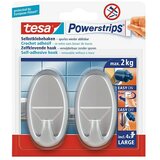 Tesa Powerstrips Samoljepljivi držač (Ovalno, Veličina: L, Mat krom, 2 Kom.) Cijene