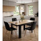  SPLIT stolica - crni baršun / hrastove noge x 3 | shoptok.hr