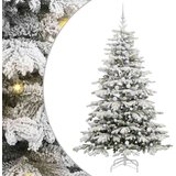 vidaXL Umjetno božićno drvce s nogom Bijelo 210 cm PE i PVC | shoptok.hr