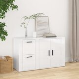 vidaXL Komoda sjajna bijela 100 x 33 x 59,5 cm od konstruiranog drva Cijene