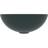  Kopalniški umivalnik keramičen temno zelen okrogel, (21409324) | Shoptok.si