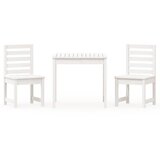  3-dijelni vrtni bistro set bijeli od masivne borovine | shoptok.hr