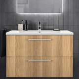 Ideal Standard stenska omarica za pod umivalnik v hrastovem dekorju v naravni barvi 100x63 cm i.life b | Shoptok.si