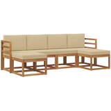  Set vanjskih sofa 6 pcs Prirodna i bež Konstruirano drvo | shoptok.hr
