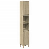 Maison Chic Kopalniška omarica - Kopalniški kabinet sonoma hrast 30x30x190 cm inženirski les, (21794977) | Shoptok.si