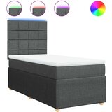  Krevet s oprugama i madracem tamnosivi 90 x 190 cm od tkanine | shoptok.hr