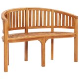 vidaXL Klop v obliki banane 120 cm trdna tikovina | Shoptok.si