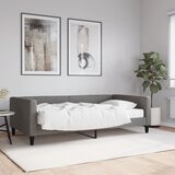  Dnevni krevet s madracem tamnosivi 100 x 200 cm od tkanine | shoptok.hr
