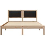  Krevetna konstrukcija Crna 135 x 190 cm Čvrsto borovo drvo | shoptok.hr