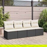 vidaXL 4-dijelni set vrtnih sofa od poliratana s jastucima crni bagrem | shoptok.hr