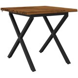  90 x 90 x 75 cm Čvrsto drvo akacije Prirodna i crna Četvrtasti | shoptok.hr