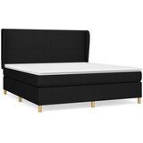  Krevet s oprugama i madracem crni 180x200 cm od tkanine | shoptok.hr