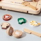 Ginger Home Drveni kuhinjski set s pločom za kuhanje, posuđem i hranom za rezanje | shoptok.hr