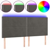  Posteljno vzglavje temno sivo 160x5x118/128 cm žamet, (20953671) | Shoptok.si