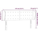  Uzglavlje s ušima crni 147x23x78/88 cm od umjetne kože | shoptok.hr