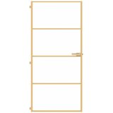 Sobna vrata tanka zlatna 93x201,5 cm kaljeno staklo i aluminij | shoptok.hr