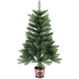 vidaXL Božično drevo med 150 LED z stojalom Zelena 90 cm PE | Shoptok.si