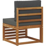  Srednja sofa za van Čvrsto drvo akacije Prirodna - Prirodno i antracit srednja sofa | shoptok.hr