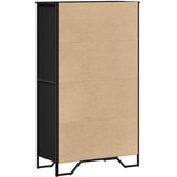  Visoka komoda crna 79,5 x 35,5 x 137,5 cm od konstruiranog drva | shoptok.hr