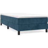Box spring krevet s madracem tamnoplavi 90x200 cm baršunasti | shoptok.hr