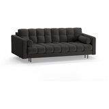 Cosmopolitan Design Temno siva raztegljiva sedežna garnitura s prostorom za shranjevanje 222 cm Bali – | Shoptok.si