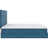  Otomanski posteljni okvir z vzmetnicami moder 160x200 cm žamet, (22054182) | Shoptok.si