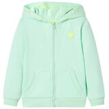  Dječja majica s kapuljačom i patentnim zatvaračem jarkozelena 92 | shoptok.hr