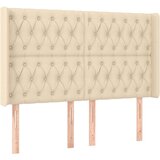  Uzglavlje s ušima krem 163x16x118/128 cm od tkanine | shoptok.hr