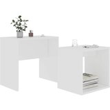  Set stolića za kavu bijeli 48 x 30 x 45 cm konstruirano drvo | shoptok.hr