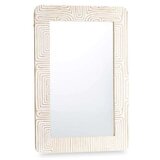 Zidno ogledalo 37 Bijela Smeđa 90 x 60 x 2 cm Pravokutno  Zidno ogledalo 37 Bijela Smeđa 90 x 60 x 2 cm Pravokutno Slike
