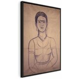  Slika - Frida Kahlo – Self-Portrait 1929 (charcoal drawing) 40x60 U crnom drvenom okviru | shoptok.hr