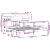 vidaXL Knjižna postelja brez vzmetnice 180x200 cm trdna borovina | Shoptok.si