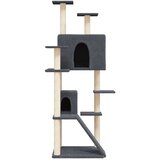  Penjalica za mačke sa stupovima za grebanje tamnosiva 153 cm | shoptok.hr