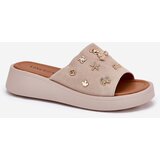 VINCEZA Women's Suede Slippers With Pins | Shoptok.si