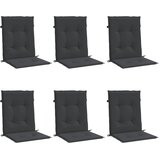  Jastuci za vrtne stolice 6 kom crni 100 x 50 x 3 cm od tkanine | shoptok.hr