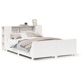 Maison Chic Posteljni Okvir - Dvoposteljna postelja brez vzmetnice bel 120x190 cm trdna borovina, (22082249) | Shoptok.si