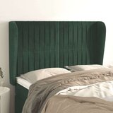  Uzglavlje s ušima tamnozeleno 147x23x118/128 cm baršunasto Cijene