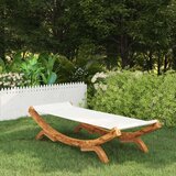 Vanjski ležaj 100x188 5x44 cm od masivnog savijenog drva krem | shoptok.hr