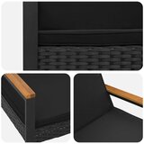  Vanjska klupa s jastukom Crna 107 x 61 x 80 cm poliratan | Eponuda.com