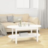 The Living Store Klubska mizica bela 110x55x45 trdna borovina - Klubska Mizica, (21575187) | Shoptok.si