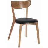 Bonami Essentials Blagovaonska stolica od hrastovine s crnim sjedištem Arch - Bonami Selection